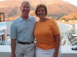 Kent and Kimberly during our first trip of the summer....Crete, Greece