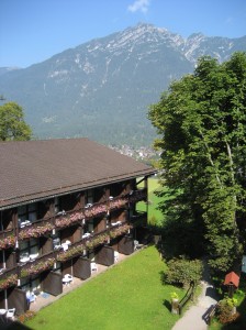 The view from our balcony at the Riesersee Hotel