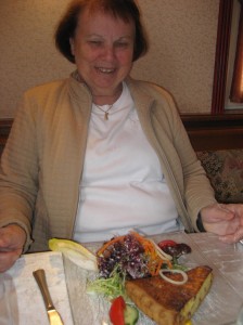 Mom and her delicious quiche Lorraine!