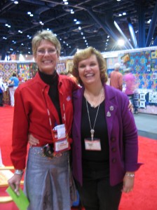 The talented and awesome Jeanne Delphit Cooke, from Bernina USA with me