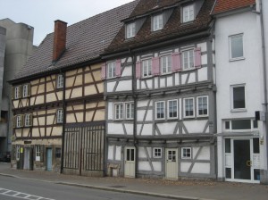 It's rather ironic that an architect has his office in this centuries-old building with sagging timbers and beams.