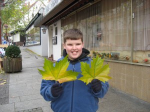 Can you believe the size of the leaves we found?