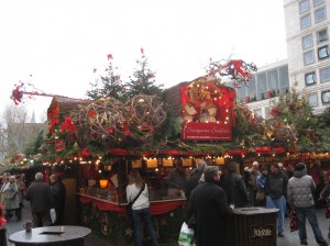 The roof of each booth is elaborately and beautifully decorated in festive finery!