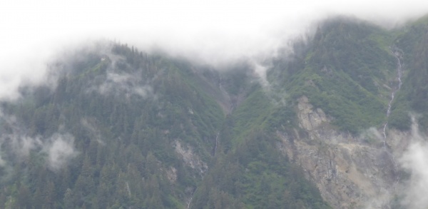 a misty mountains in juneau