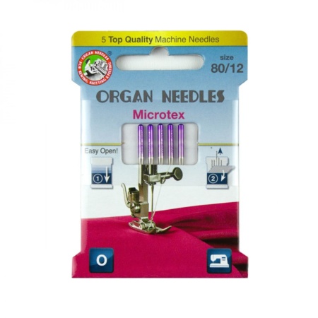 Organ Needles Microtex Size 80/12 Eco Pack