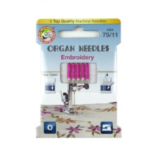 Organ Needles Embroidery Size 75/11 Eco Pack