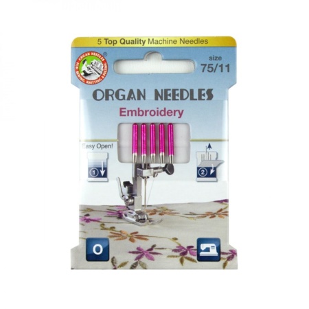 Organ Needles Embroidery Size 75/11 Eco Pack